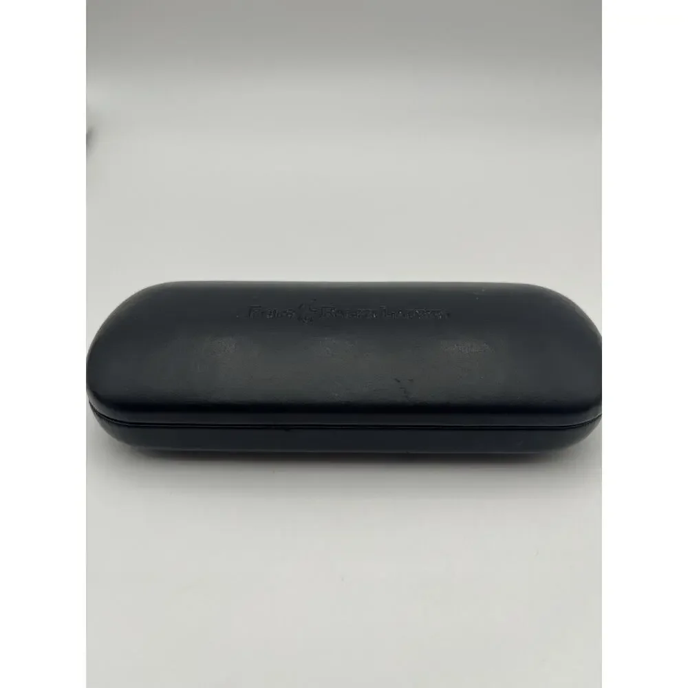 AWESOME Polo Ralph Lauren Black Hard Eyeglasses Sunglasses Case w/Cleaning Cloth